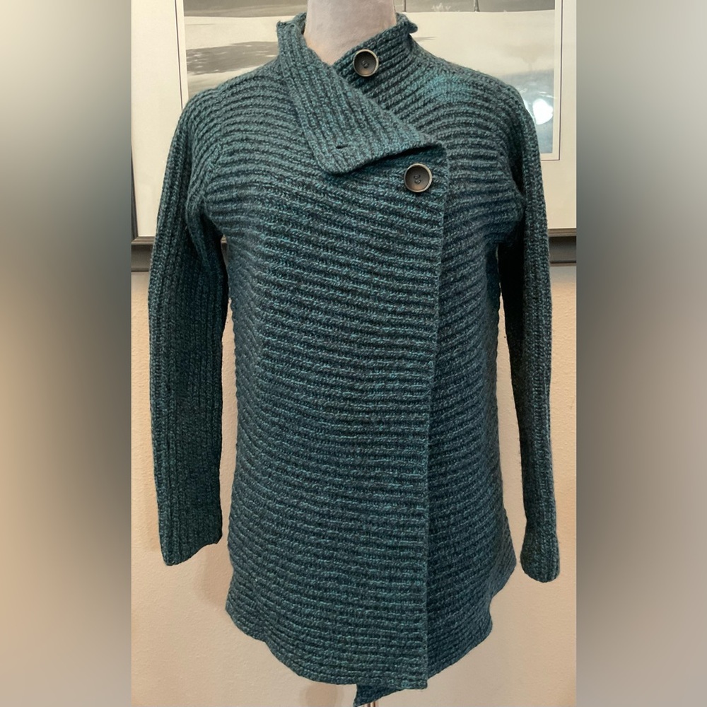 Fisherman Out of Ireland Merino Wool/Cashmere Rib Cardigan MSRP $245 size small - Picture 3 of 7